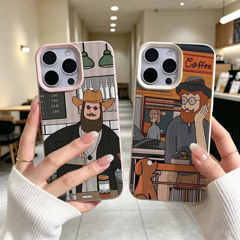 Vintage Trendy Cool Boy Art For iPhone 18 Pro Max 17 16 15 14 13 12 11 Pro Max Plus Anti-Drop Stylish Soft Cover Phone Case