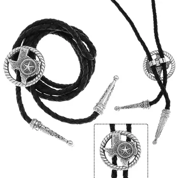 新奇西部牛仔星狀領帶 牛仔競技舞蹈皮革領帶 復古時尚男女配件珠寶禮品 10 最佳銷售 星形領帶 - №1