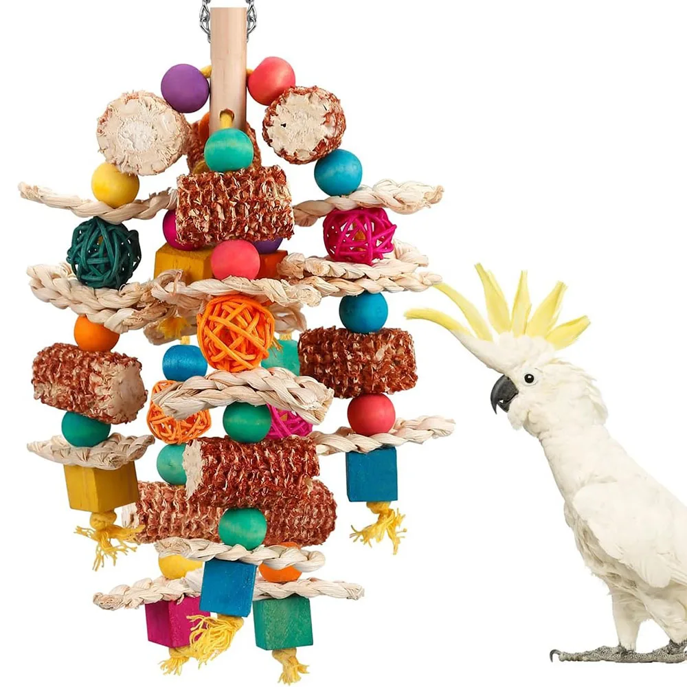 Parrot Toys Bird Toys Natural Corn Cob Bird chew Toys for Small and Medium-Sized Macaws,African Grey,Cockatoos,