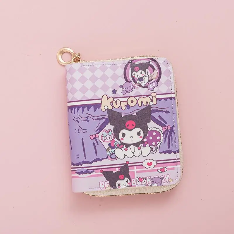 

cute cartoon SanrioS Kuromi coin purse Earphone storage bag fashion Card bag good-looking mini wallet fashion festival gift