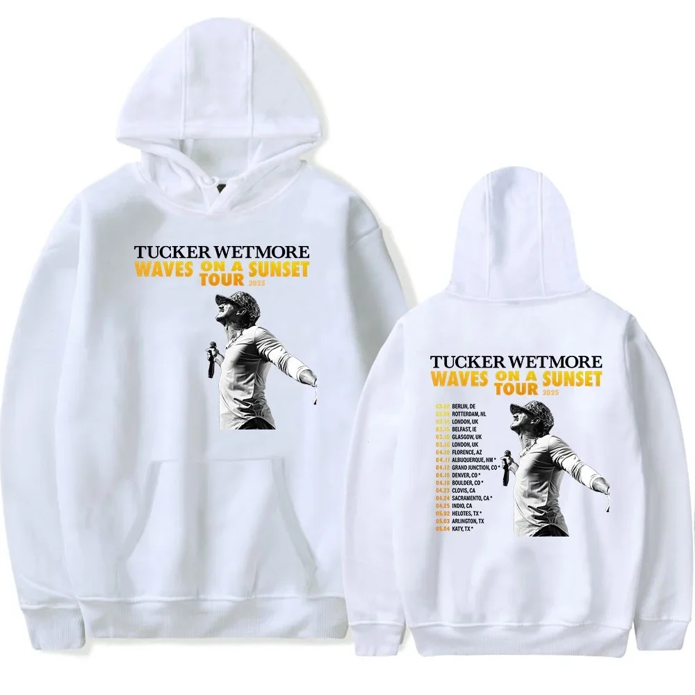 Tucker Wetmore Tour 2025 Merch هوديس للرجال/النساء للجنسين كم طويل البلوز قناع السترة موضة الشارع الشهير