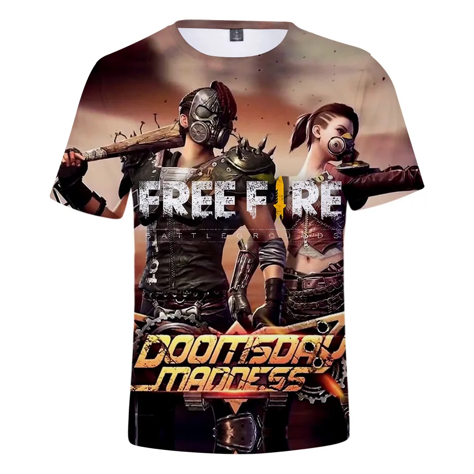 T-shirts Shooting Free Fire 3D Print Summer Streetwear Crew Neck Short Sleeve TShirt Oversized Harajuku Men Women kids Tops Tees