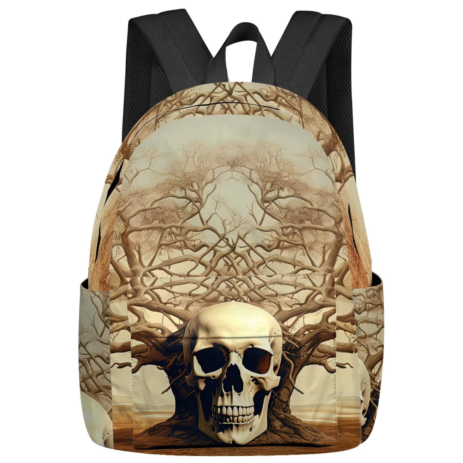 

Grasslands Skulls Branches Backpack School Bags for Teenagers Girls Students Laptop Bag Women's Casual Travel Backpack