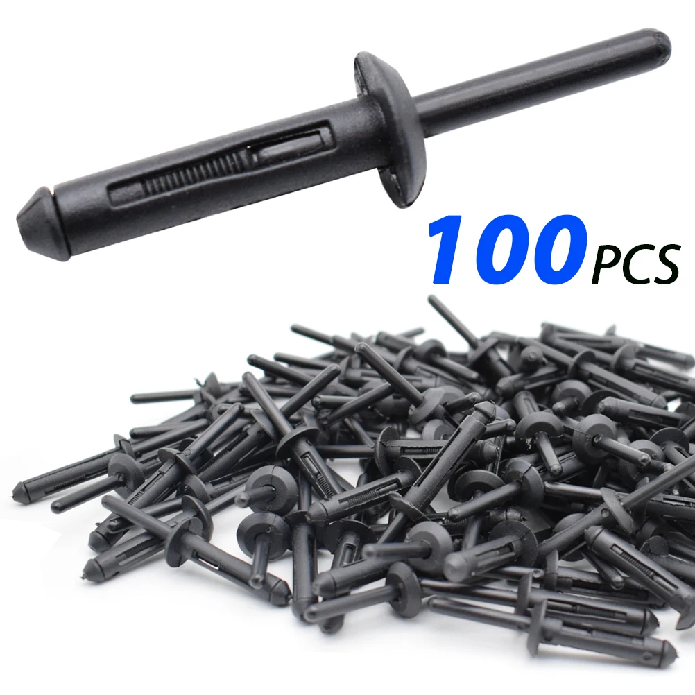 100X Plastic Rivet Bumper Fastener Clip For Ford GM Chrysler Jeep Wrangler 2006 - 2018 Dodge Avenger Car Retainer OE# 6506007AA