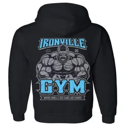 Autumn Winter Joggers Gym Sports Fitness Cotton Men's Hoodies Fashion Print Clothing Casual Oversized Pullover Hooded Sweatshirt