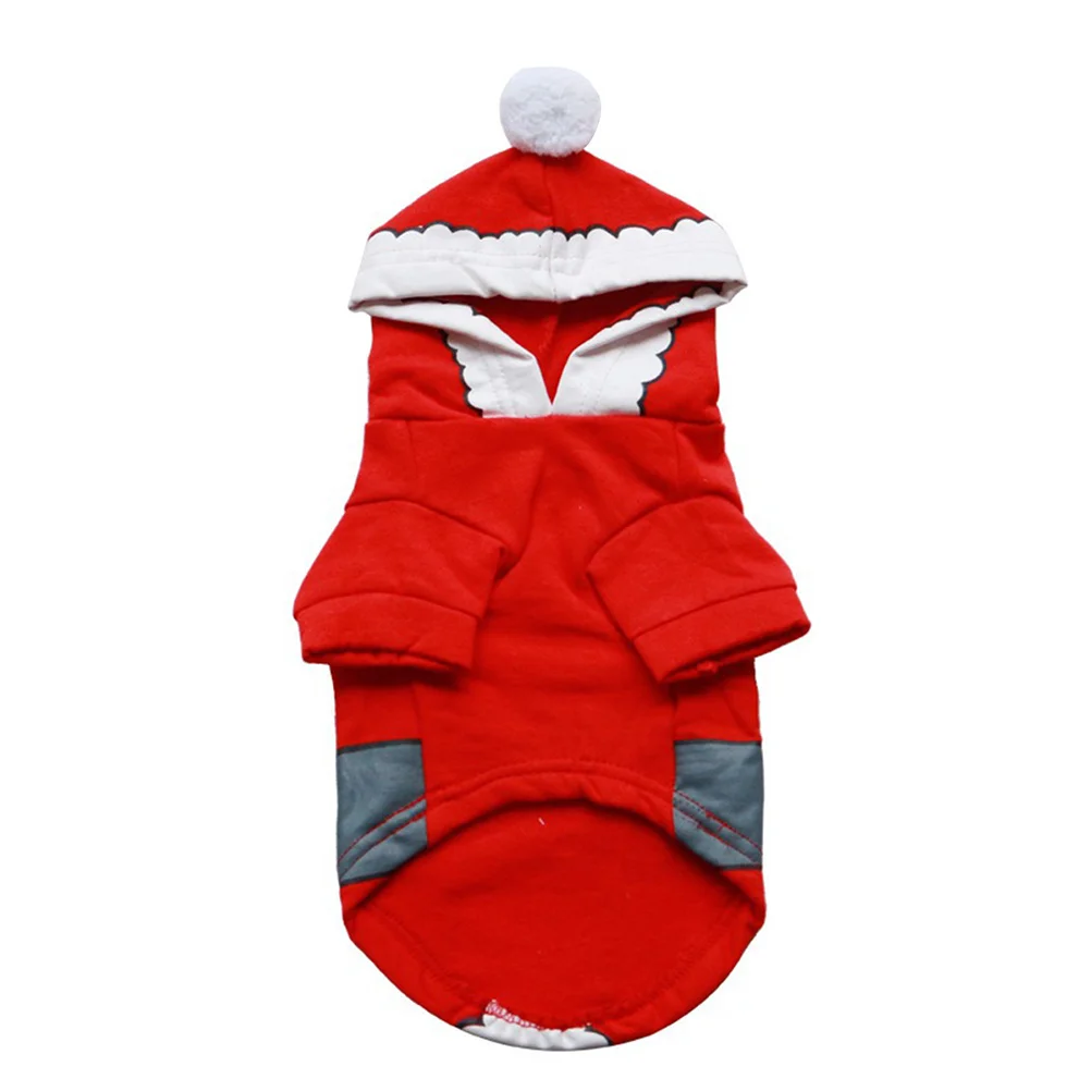 

Pet Cotton Dog Clothes Santa Claus Style Warm Winter Coat for Small Dogs Size Xs Red Outdoor Walking Jogging Use