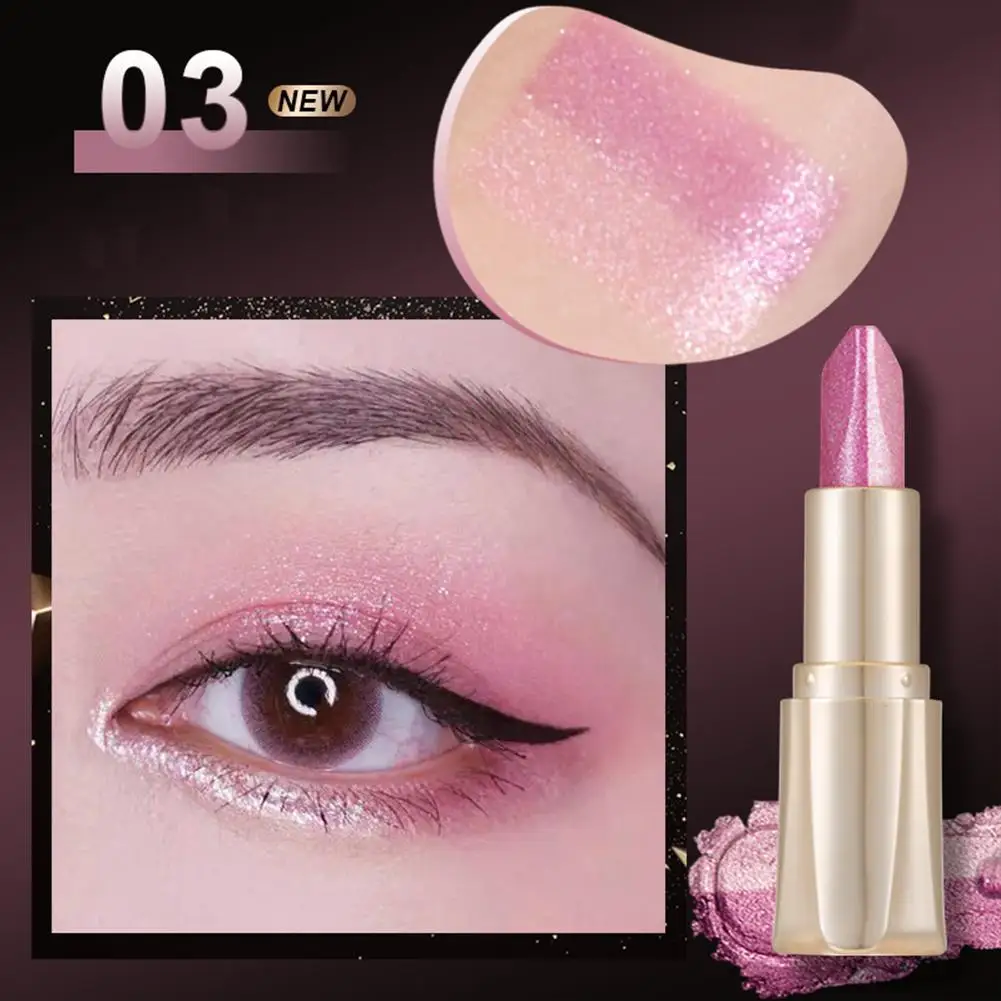 Doppio colore ombretto Stick impermeabile bastone di lunga durata gradiente Shimmer donne ombretto trucco ombretto W1Z3