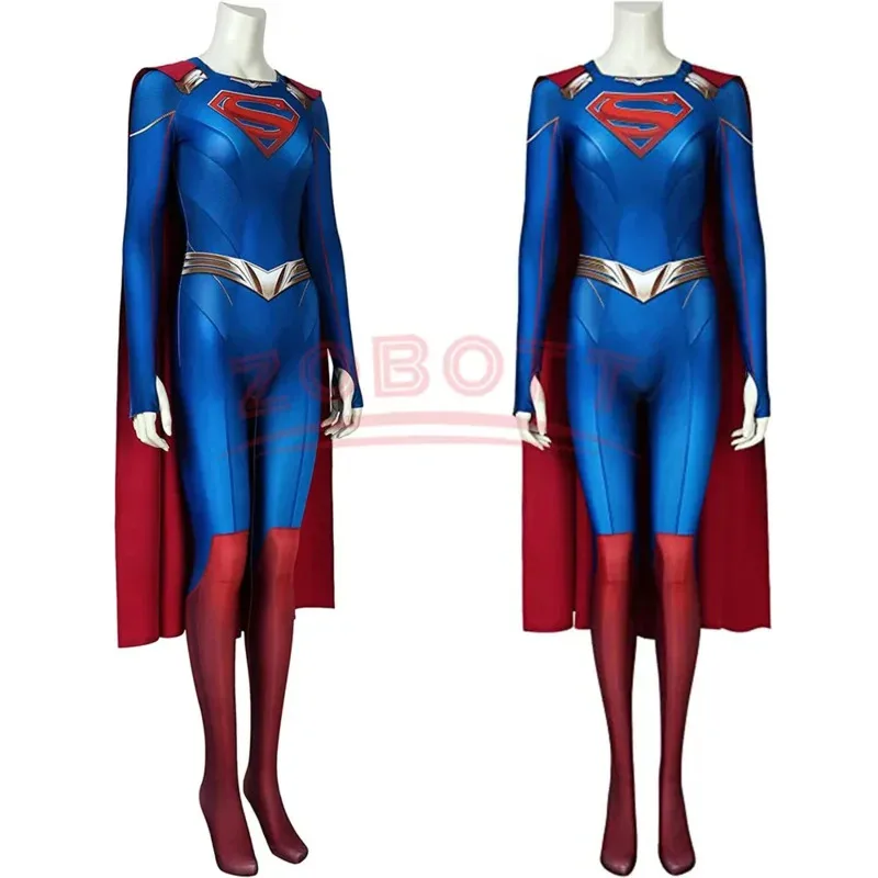 OP01 خارقة تأثيري الأزرق ارتداءها SuperWomen Zentai ازياء Womloak SuperGirl كوس بذلة السروال القصير ملابس الكبار دور 6Gd @!