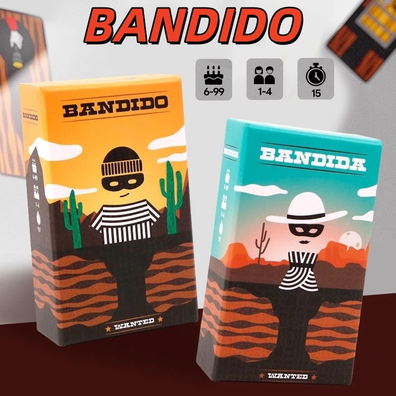 

2026 Bandido Bandida Family Strategy Card Game 1-4 Players Party Fun Chinese English Explanations Christmas Bilingual Game Night