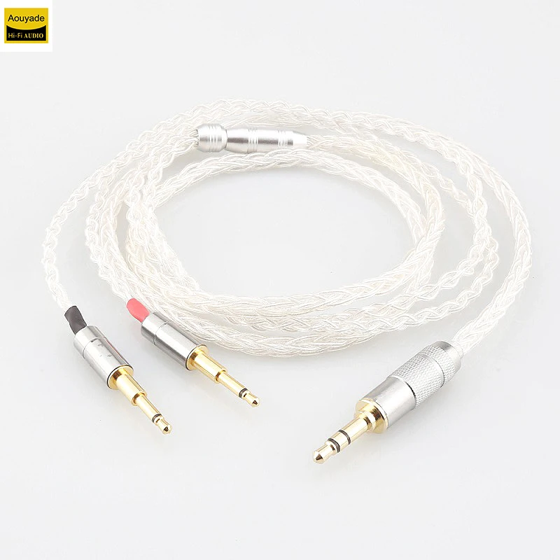 Aouyade 8-core pure silver suitable for Oppo PM-1 PM-2 HE1000 HE400S HE560 headphone upgrade cable