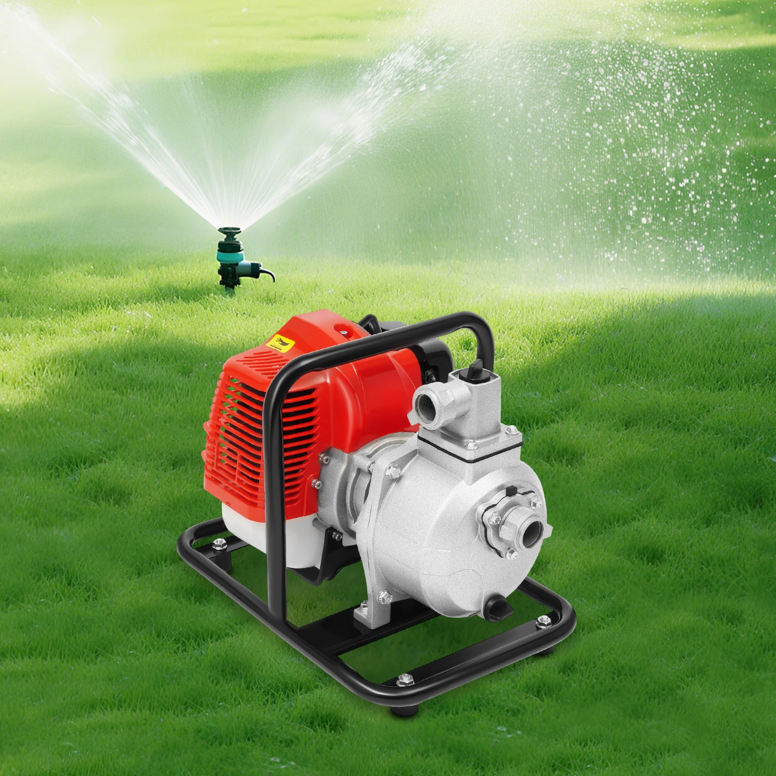 

Gasoline Engine Water Pump with Filter, 2-stroke Engine Water Transfer Pump, for Irrigation, Drainage, Water Intake Work
