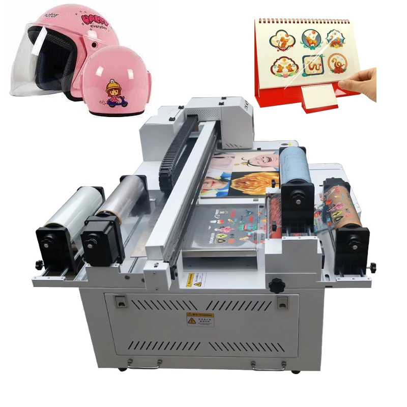 A3 Led Inkjet UV Printer 60*90cm UV Roll-flat Universal Printer Film Laminating Machine For Small Business