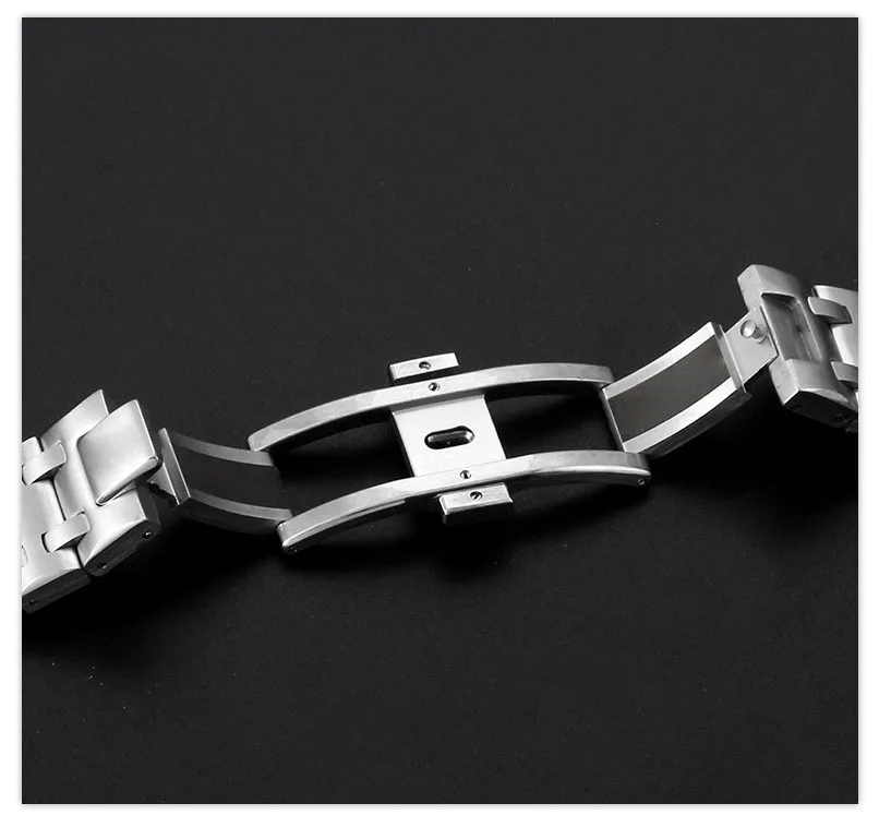 Premium Stainless Steel Watch Band Folding Clasp 28MM Metal Accessories