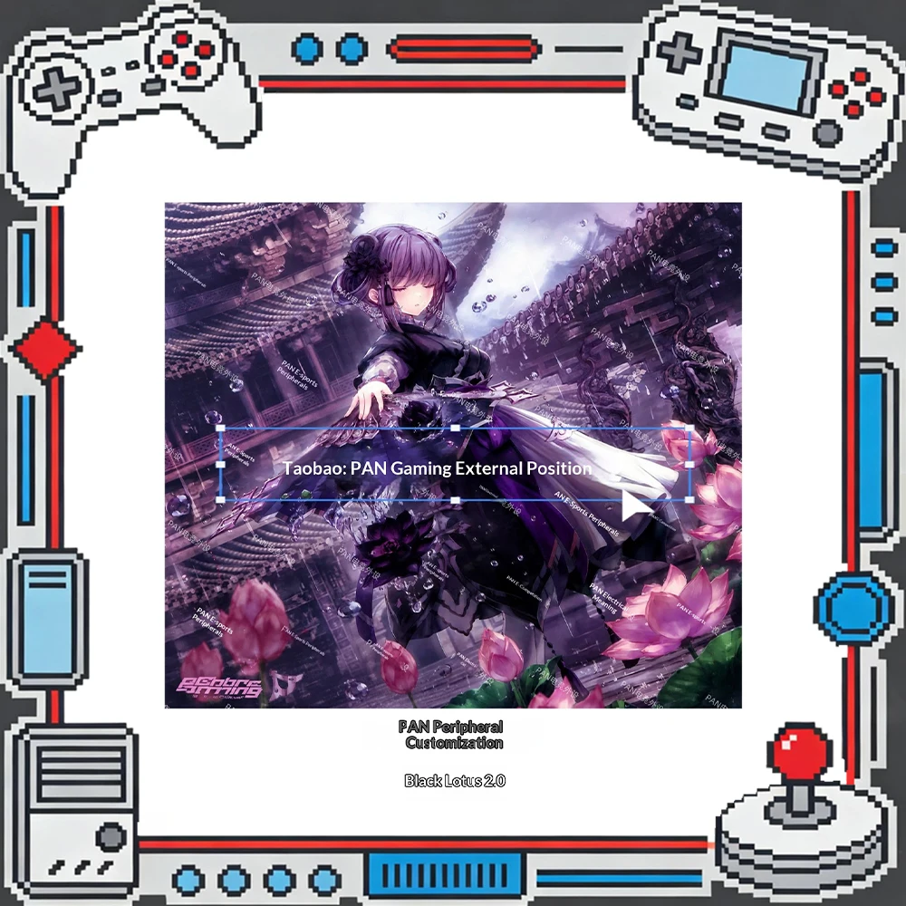 PAN Esports Black Lotus 2.0 Glass Gaming Mousepad FPS Both Speed And Smooth Mouse Pad For VALORANT TTK CSGO PC Accessories Gifts