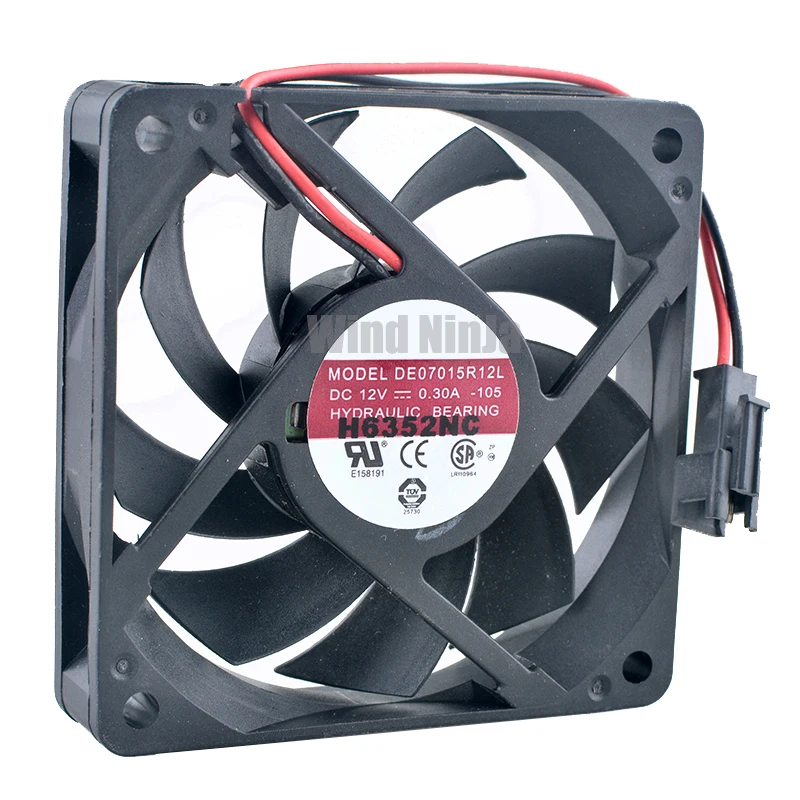 DE07015R12L 7cm 70mm fan 70x70x15mm DC12V 0.30A 2pin 4000rpm High speed cooling fan for power supply