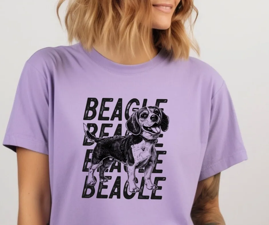 

Comfort Colors T Shirt Beagle Retro Black Distressed Design Dog Owner Cute for Pets Pet 094