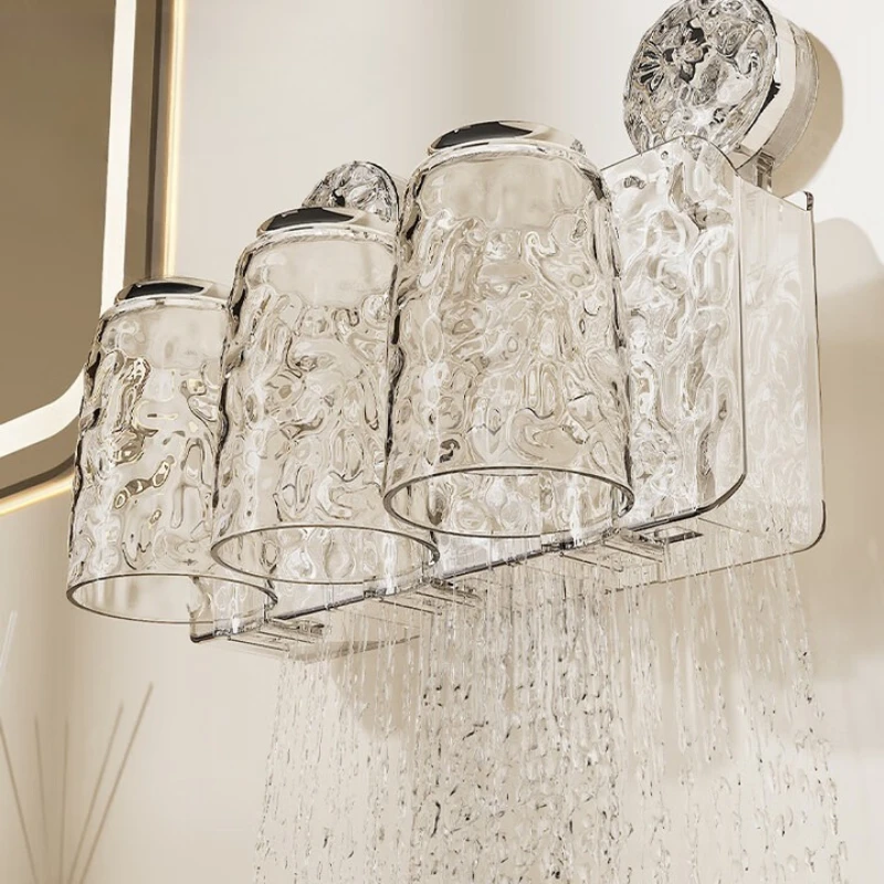 

High-end suction cup toothbrush racks, bathroom wall-mounted mouthwash cups hanger, family tooth cups tooth cylinder racks