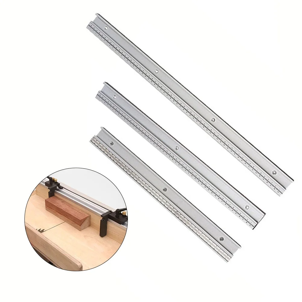 Easy to Use Aluminum Alloy T Slot Miter Track Featuring a Built in Scale System for Quick Measurements in Woodworking