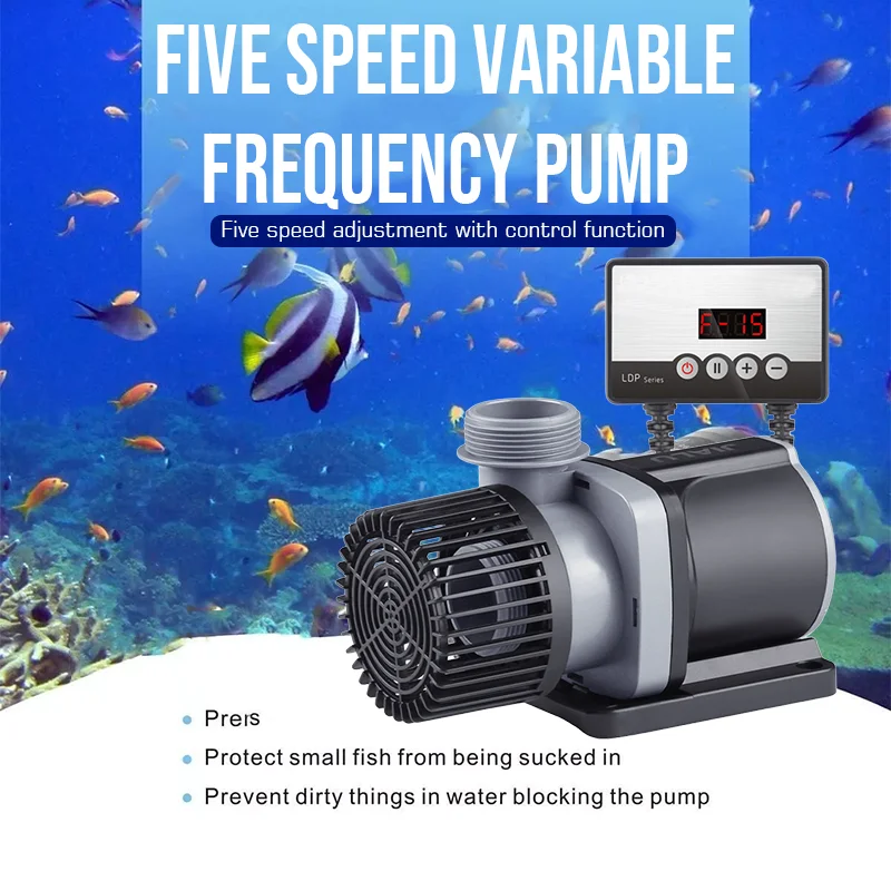 

Fish Tank Variable Frequency Water Pump Aquarium Circulation Submersible Pump Household Fish Tank Silent Pump with Controller