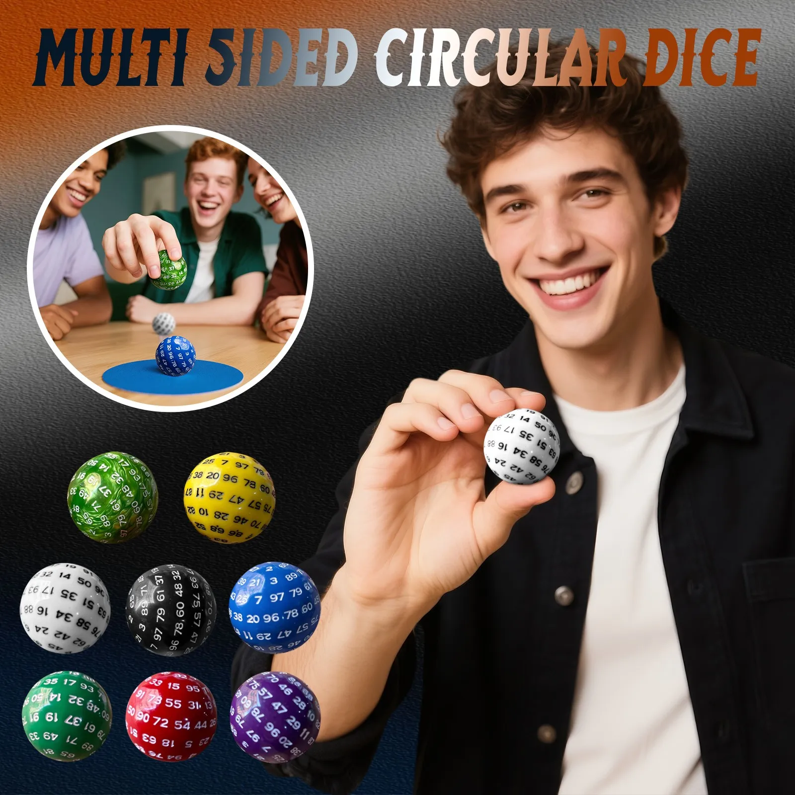 

100-сторонние акриловые кубики для настольной доски, ролевой игры, бара, клуба, настольной игры, аксессуары для настольных игр