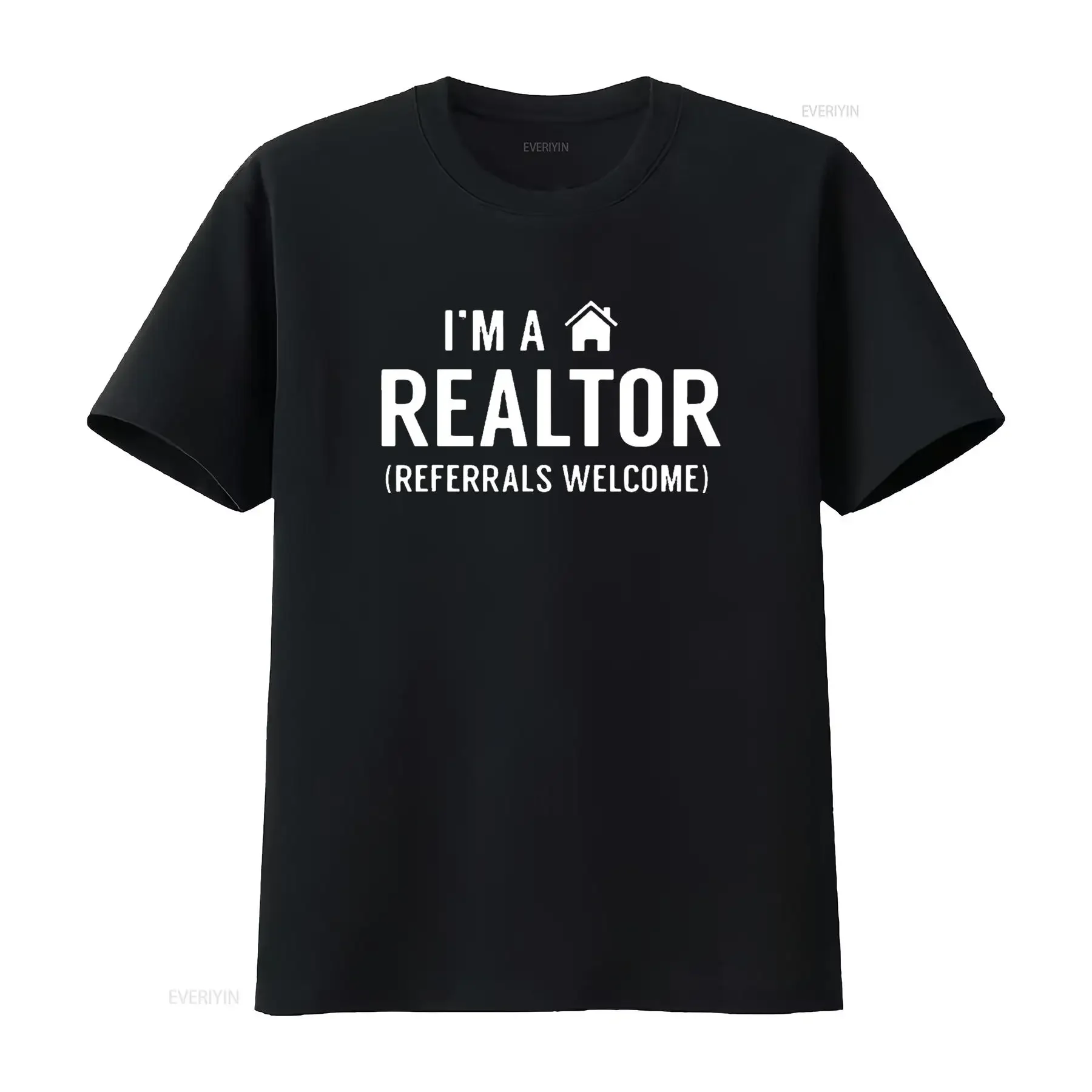 Mens I M A Realtor T Shirt Funny Real Estate AgenT Black 2X Large vintage Washed Stretched Stylish homme Versatile Casual