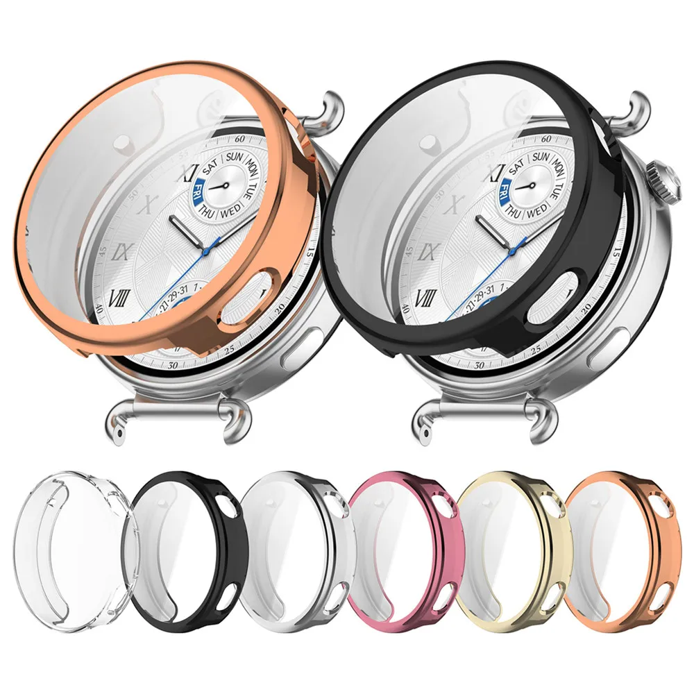 화웨이 워치 GT6 41mm용 TPU 보호 케이스, 스크래치 방지 풀 프로텍션 스크린 프로텍터 범퍼 커버