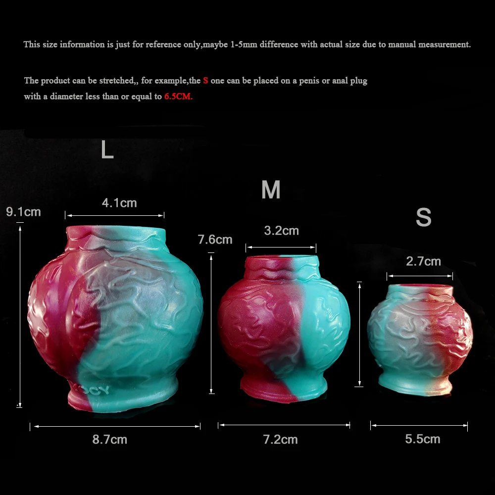 Large Knot Penis Sleeve Fantasy Colorful Cock Sheath Silicone Male Condom Stretcher Dick Extension Sexy Toy For Men Gay