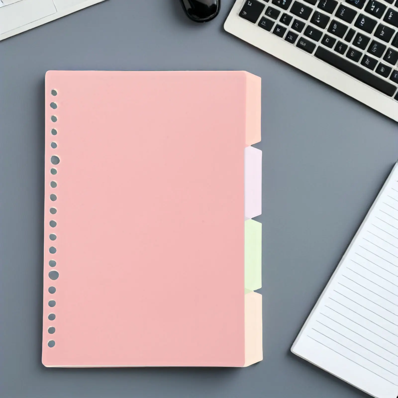 

6 Sets Loose Leaf Binder Dividers Colorful Tabs Plastic Organizer Sheets School Office Lever Arch Files Folder Index Separators