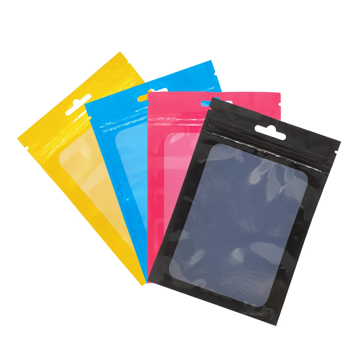 

Various Size Front Window Flat Ziplock Plastic Bag Smell Proof Heat Seal Reusable Phone Accessories Jewelry Packaging Pouch