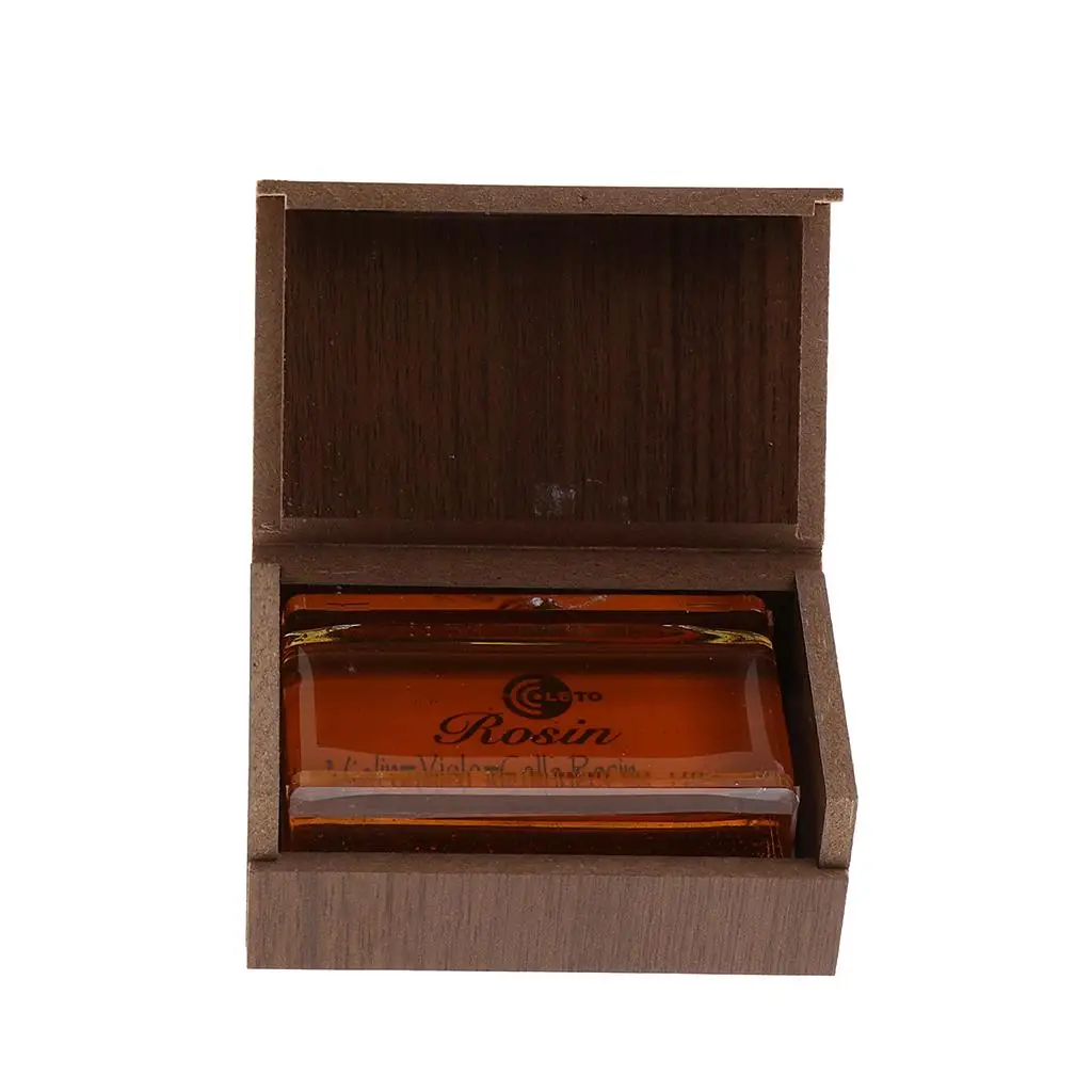 Violin Rosin Block with Box Noise Reduction Long Adhesion Instrument Rosin for Violin Fiddle Cello Performance