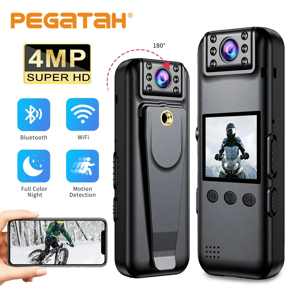 4MP Full HD WIFI Mini Camera Portable Digital Video Recorder Police Bodycam Infrared Night Vision DV Small Camcorder