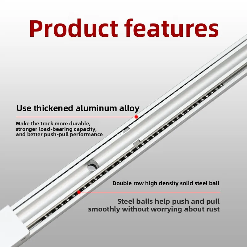 Compact Aluminum Alloy Three Section Mini Linear Slide Mm Furniture Sliding Rail To Length Options Cabinet Projects