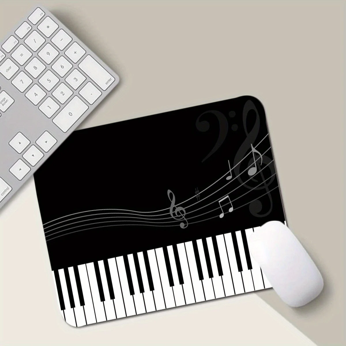 Brand Piano Key Melody Large Mouse Pad Non-Slip Rubber Base For Office Gaming PC Laptop Tablet Smartphone Desk Mat