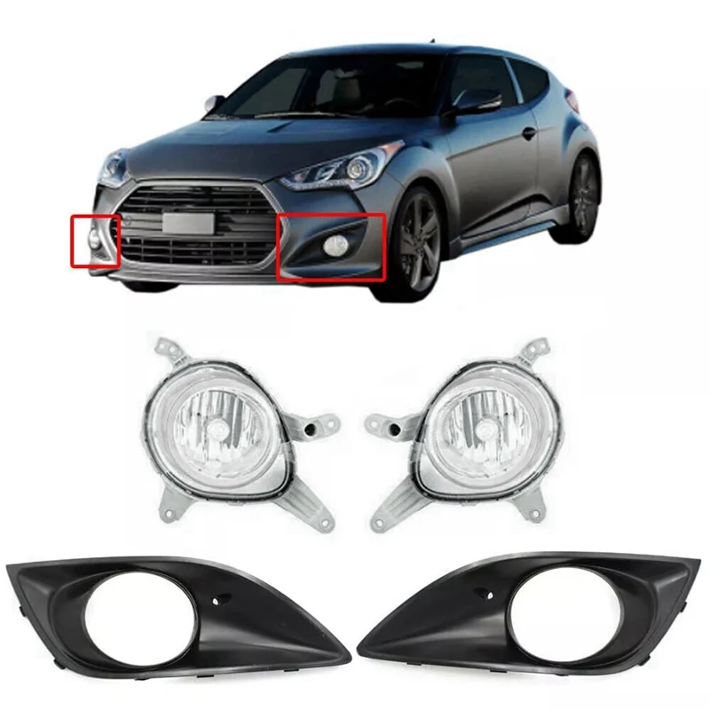 Car Fog Lamp Light LH+RH Set For Hyundai Veloster Turbo 2013-2016 86523-2V500 86523-2V500