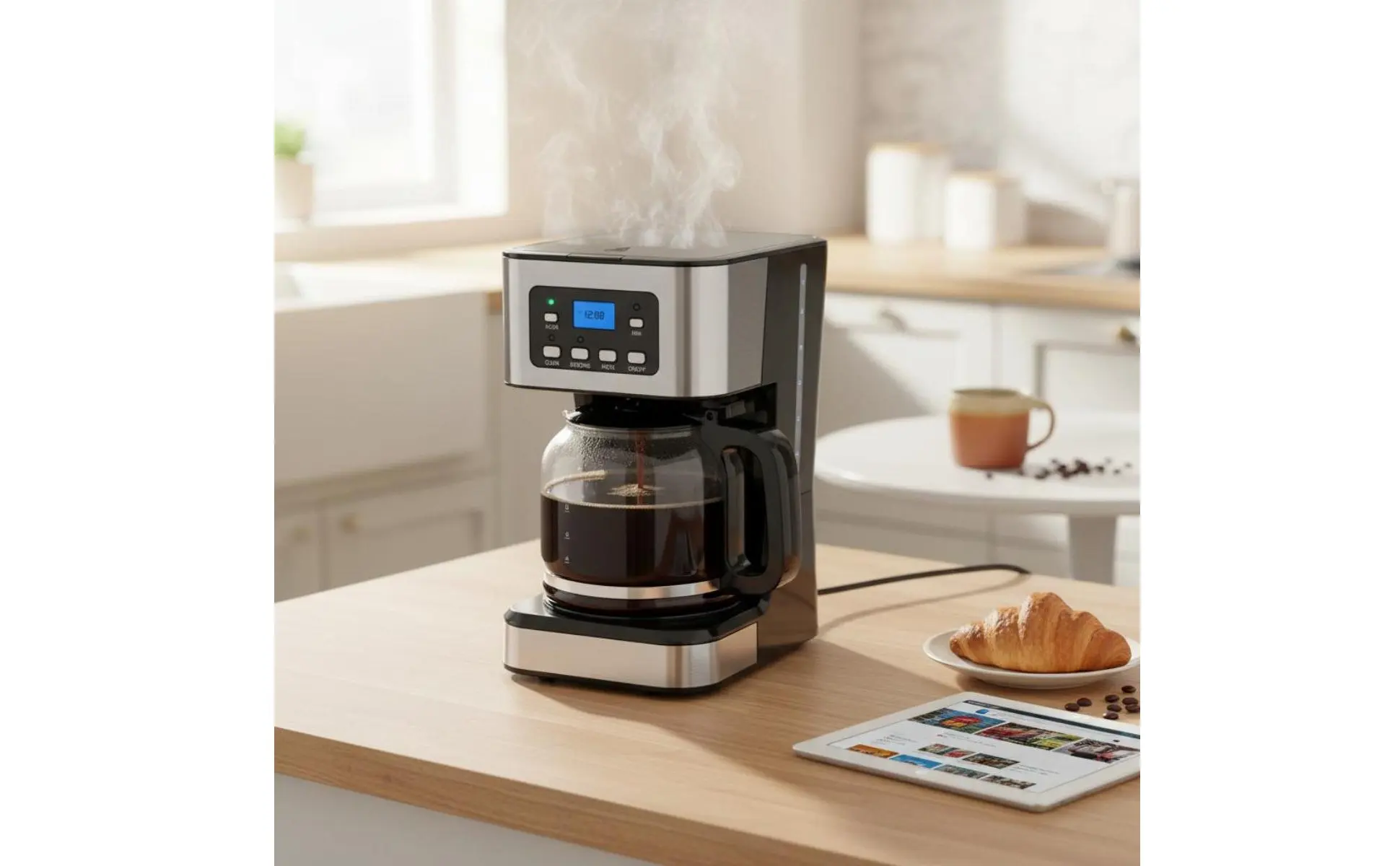 Automatic Pour-over Coffee Machine 24-Hour Timer Programmable Coffee Machine Kitchen Appliance Keep Warm 950W High Power