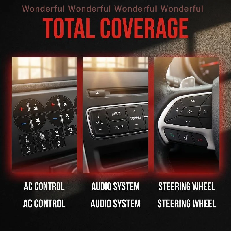 

Practical Replacement Decal Button Sticker Climate Control Dash Repair Kit