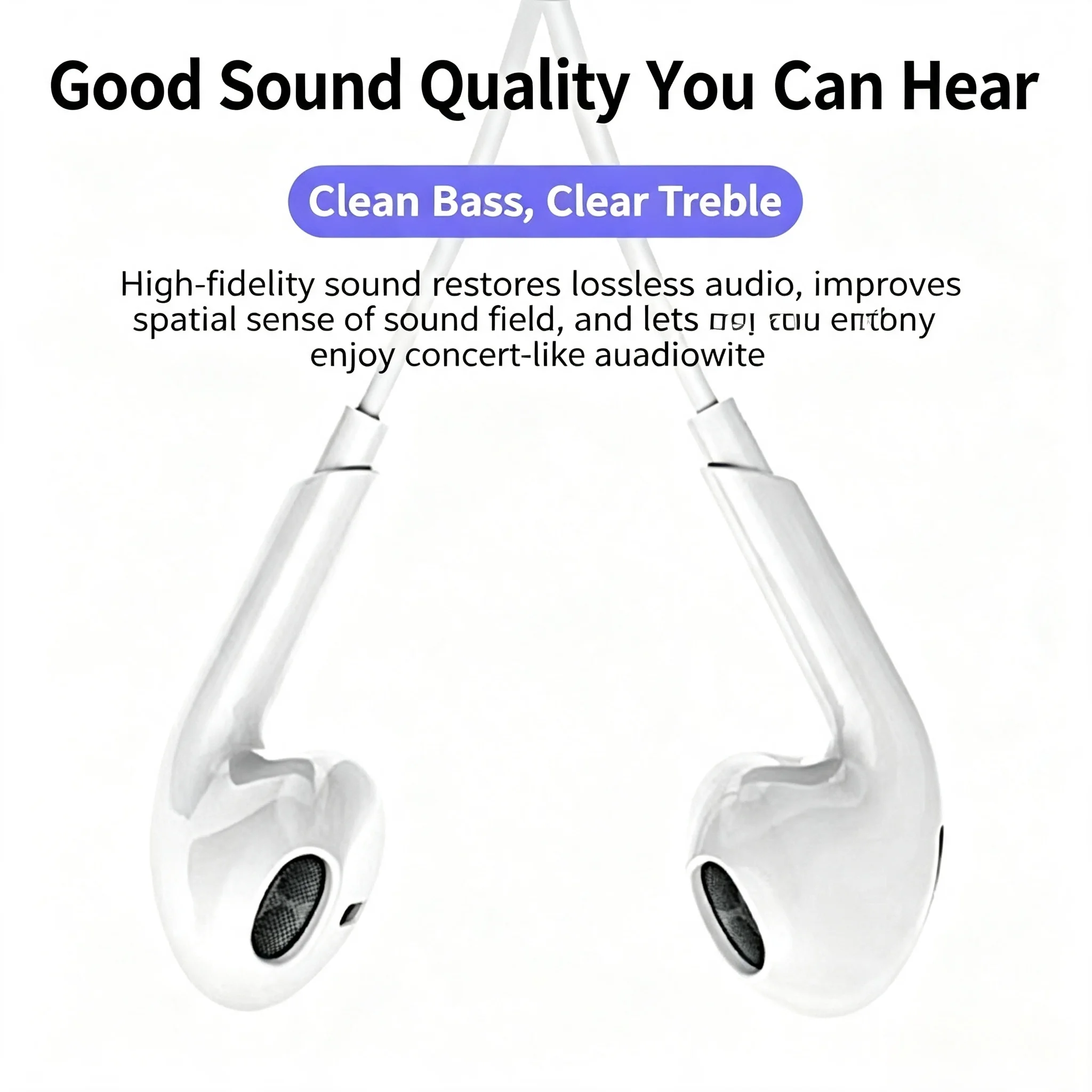 For Apple iPhone 15 14 13 Pro High-Fidelity Bluetooth Wired Headset Type-C 3.5mm Suitable For Samsung Xiaomi ipad Tablet