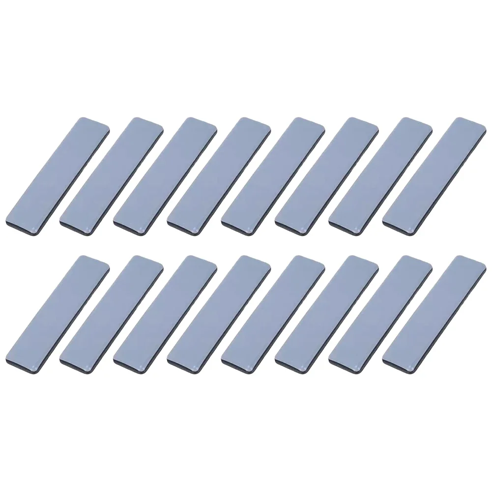 16 Uds deslizadores de muebles PTFE deslizadores de muebles autoadhesivos rectangulares almohadillas móviles Protector de suelo