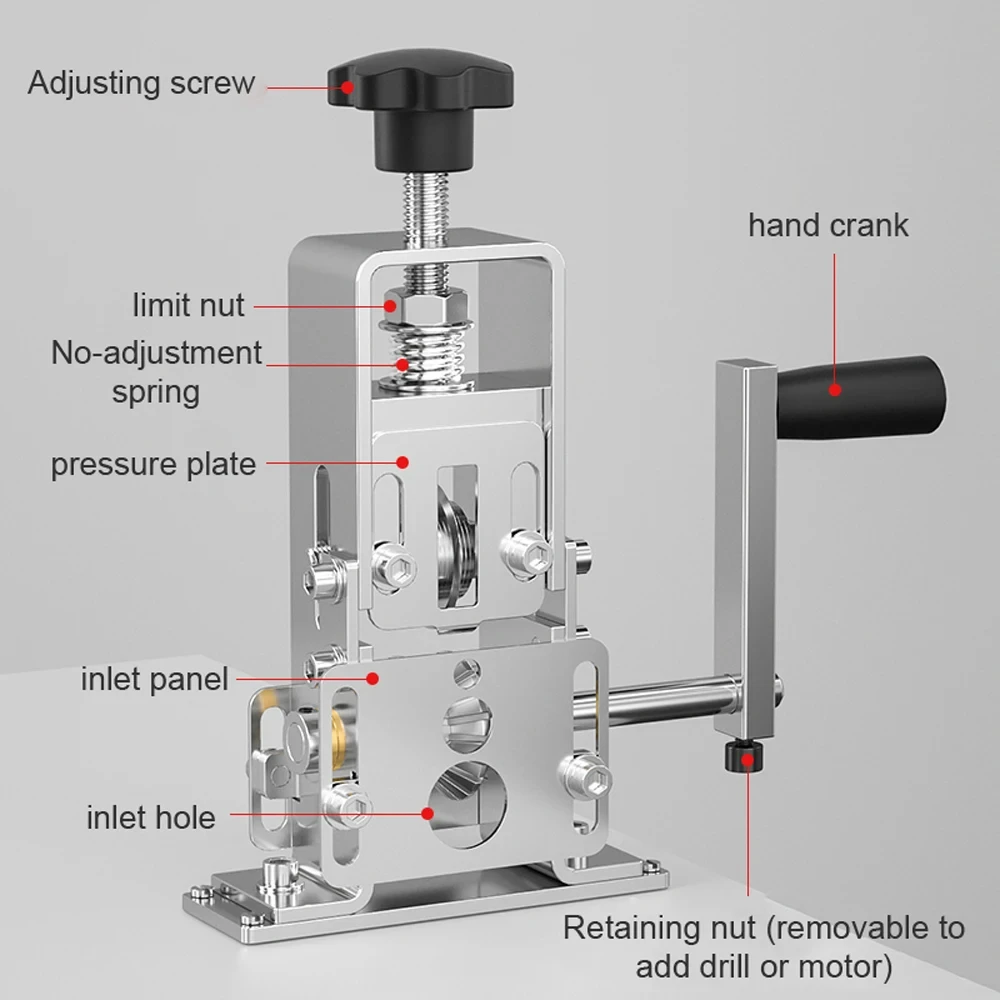 Tragbare Abisolierzange, manuelles Abisolierwerkzeug, 1–25 mm Kabel, elektrische Schälmaschine mit Handkurbel, elektrische Handbohrmaschine – Detail 4