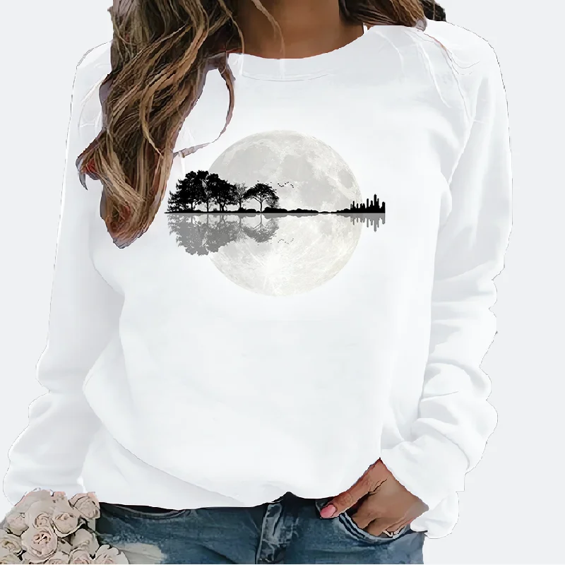 Crew-neck Hoodie Europe and The United States Christmas Long-sleeved Hot Sale Trigonometric Printing Leisure Clothes  Sweatshirt