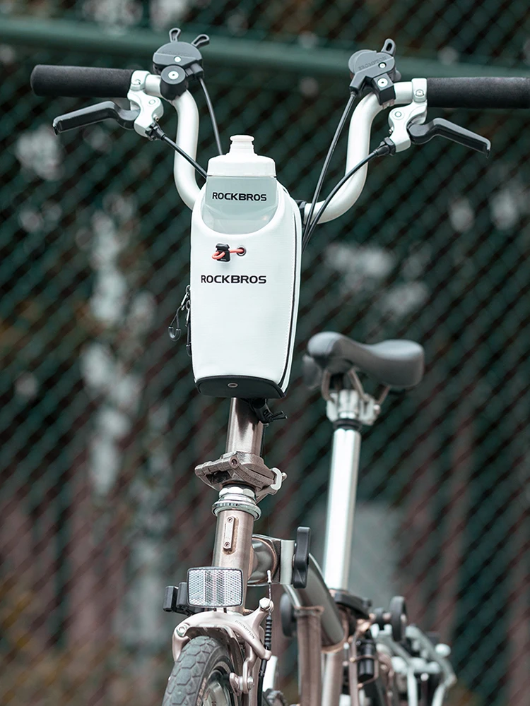 AliExpress ROCKBROS Bicycle Front Bag 1.5L Water Bottle Bag Folding Bike Handlebar Bag MTB Road Riding Adjustable Large-caliber Cycling Bag