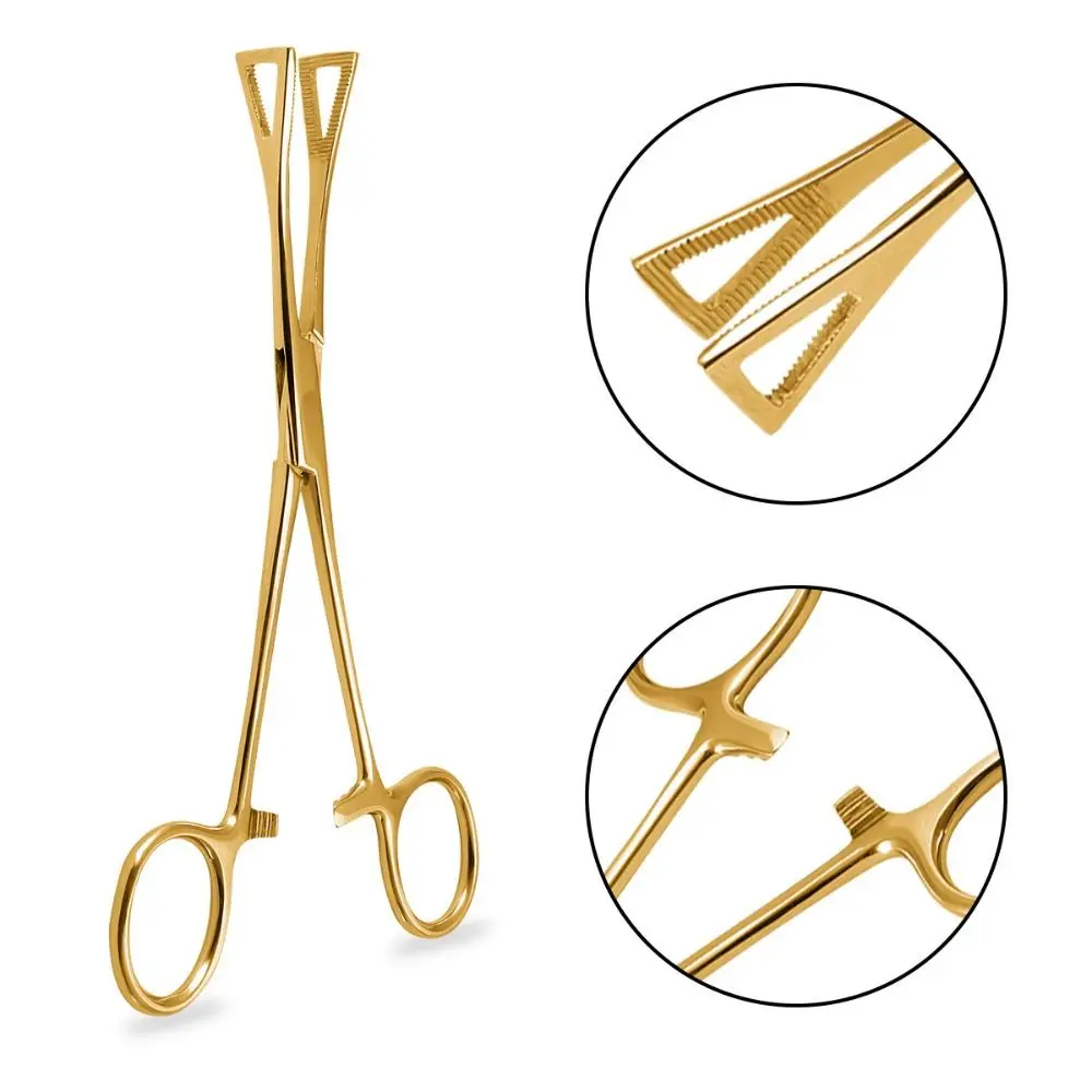 Body Jewelry Tool Stainless Steel Piercing Clamp Body Piercing Piercing Tools Disposable Professional Tool Triangle Tweezers