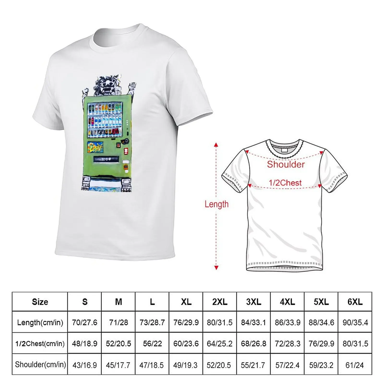 Kokusai Dori vending Machine street art T-Shirt funny costumes heavyweights men t shirts high quality