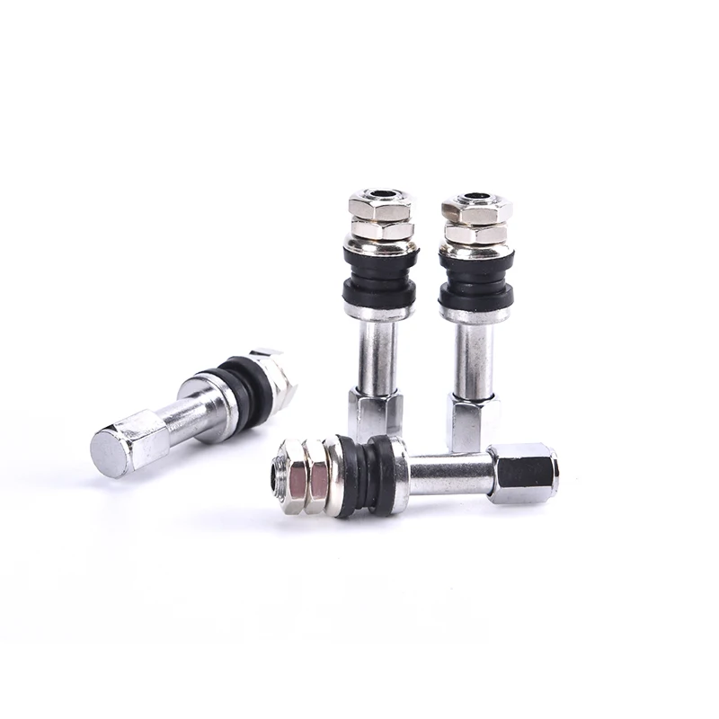 New Car Tire Valve 4pcs TR48E Bolt-in Car Tubeless Wheel Tire Valve Stem Dust Cap Cover Vehicle Stainless Steel Valve Stems Hot