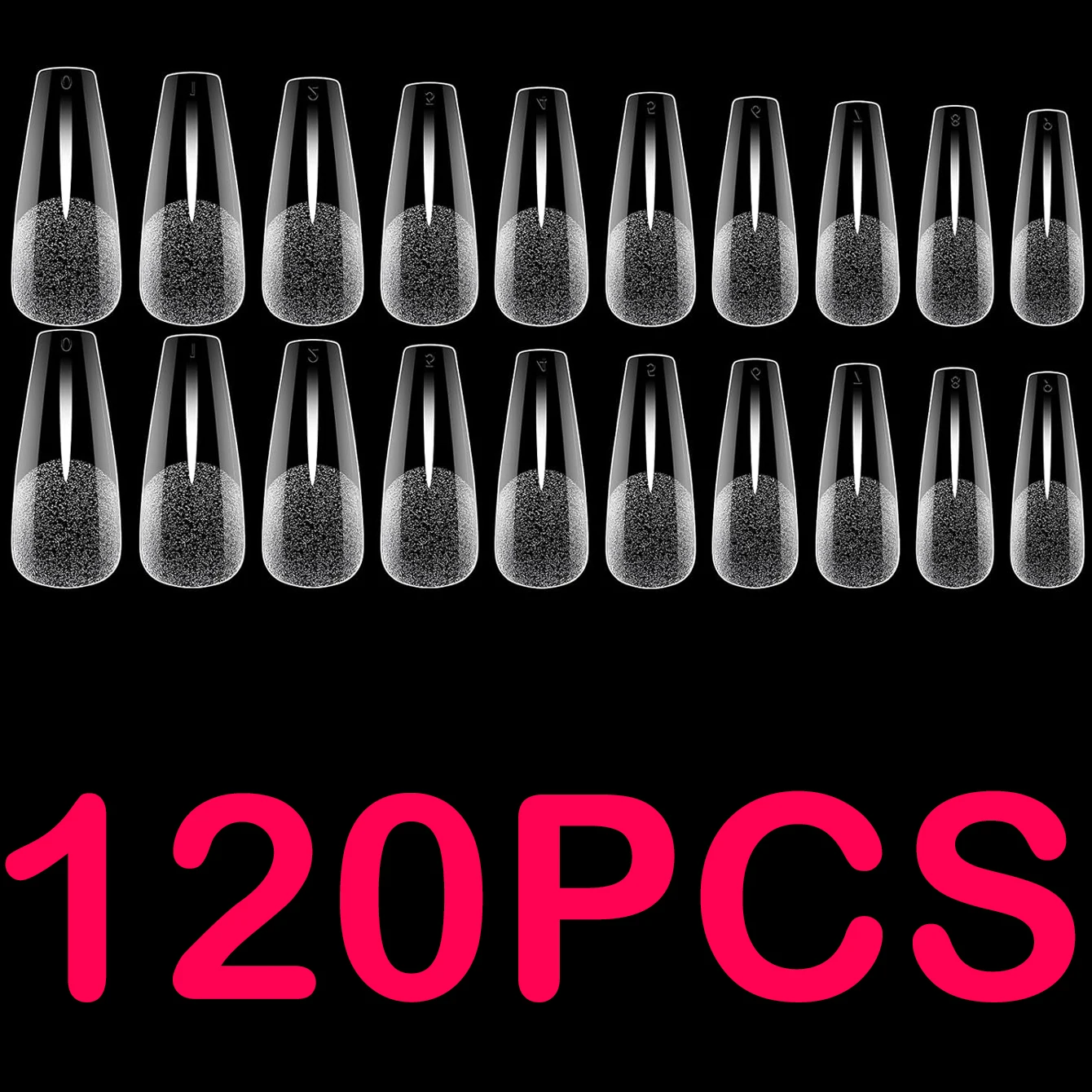 Extra Long Coffin Nail Tips XXL Soft Gel Nail Tips 120pcs Coffin Pre-shape Press On Nails No C Curve Full Cover Ballerina Nail T