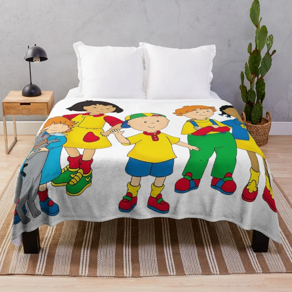 

caillou, caillou and dog Throw Blanket Breathable Lightweight Blanket for Adults Kids
