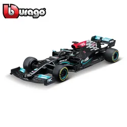 Bburago 1:43 2021 mercedes amg w12 e desempenho #77 valtteri bottas simulação estática diecast liga modelo f1 corrida carro fórmula