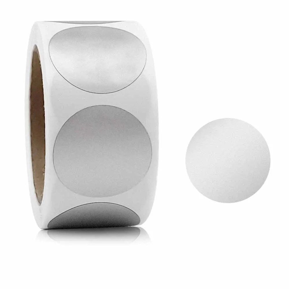 300 Stuks/Roll Waterdichte Coating Kras Sticker 2.5 Cm/1.0 Inch Perfect Voor Promotie Loterij Spel Verborgen Informatie Funning leren