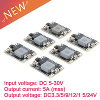 10Pcs/1pc 5A Input 5-30V to Output 3V 3.3V 5V 9V 12V 15V 24V Synchronous DC-DC Buck Converter Moter LED Car Motorized Bicycle
