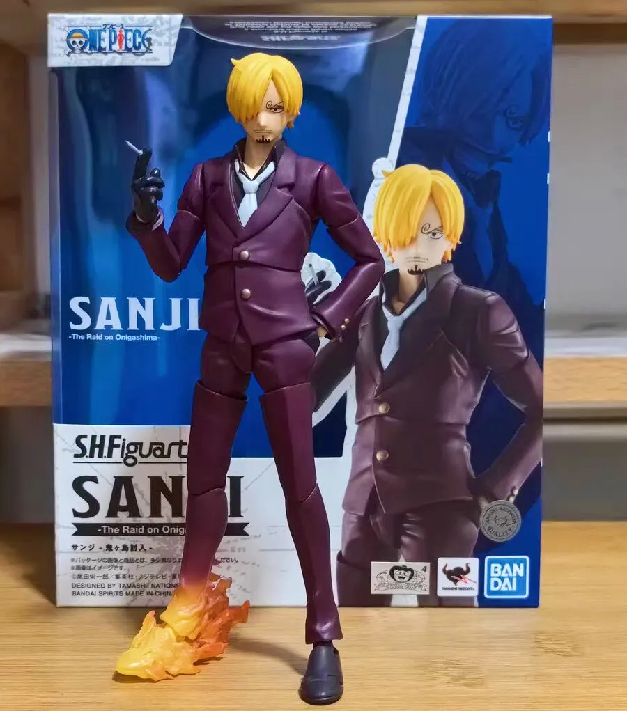 

One Piece S.H.Figuarts Sanji Luffy Anime The Raid On Onigashima Action Figurine Statue Model Doll Decoration Christmas Toys Gift